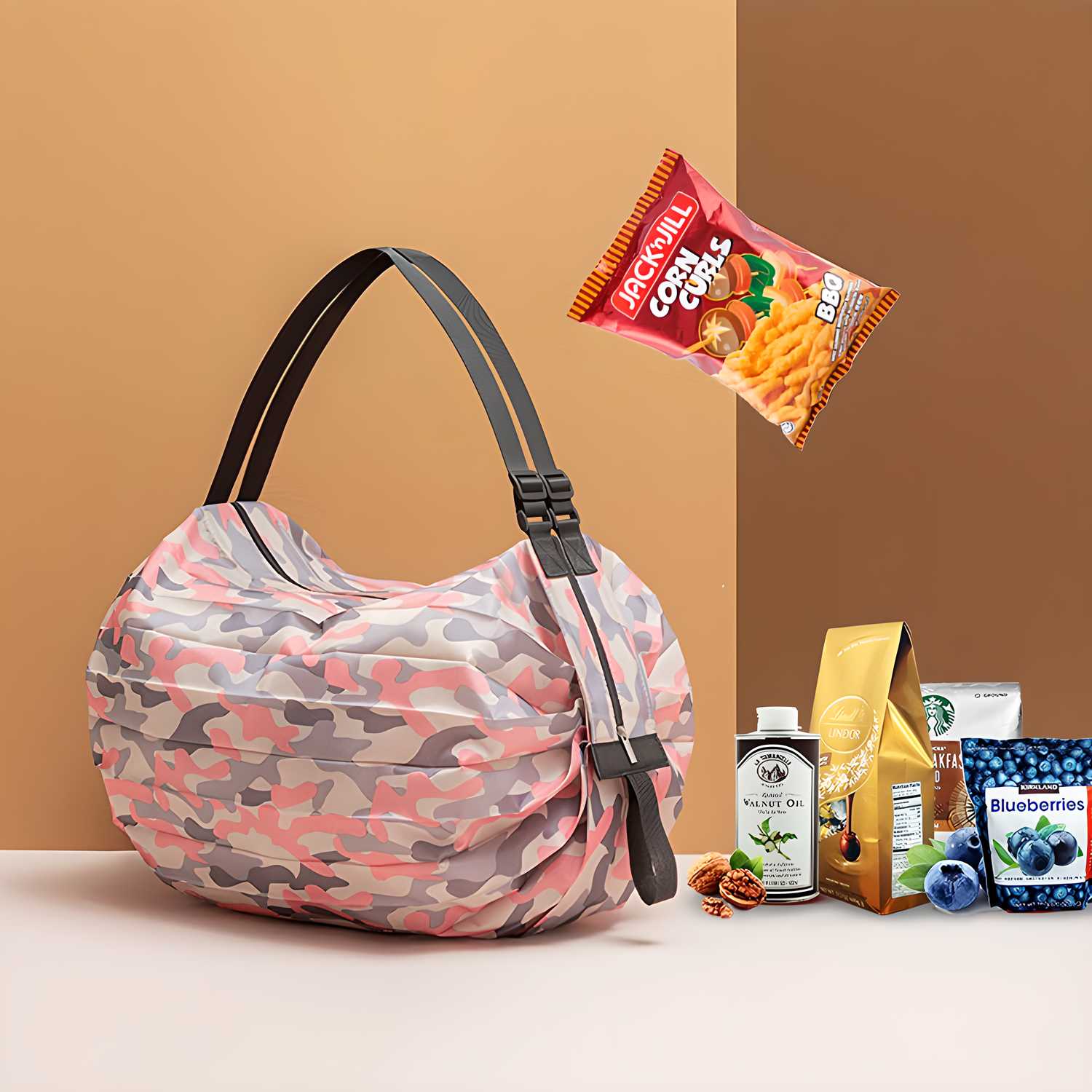 Foldable Shopping Handbag – Lightweight, Waterproof, and Always Ready!