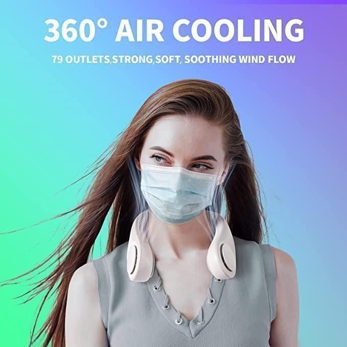 Cool Breeze Anytime, Anywhere: Portable Bladeless Neck Fan for Ultimate Comfort! 🌬️🧣
